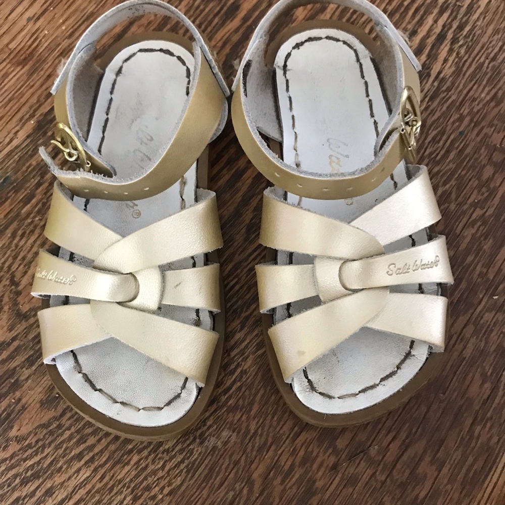 Gold Saltwater sandals